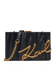 KARL LAGERFELD Torebka A1W30124 Czarny. Czarne torebki klasyczne KARL LAGERFELD, bez wzorów, z tworzywa sztucznego, bez dodatków. Za 519.99 zł.