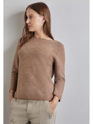 Street One Sweter w kolorze jasnobrązowym rozmiar: 44. Brązowe swetry Street One, bez wzorów, z bawełny, bez ramiączek. Za 92.42 zł.