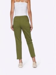 Heine Spodnie chino w kolorze khaki rozmiar: W24. Brązowe spodnie materiałowe Heine, bez wzorów. Za 169.95 zł.