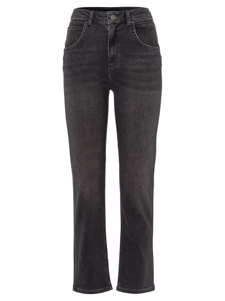 More & More Dżinsy - Slim fit - w kolorze antracytowym rozmiar: 38. Czarne jeansy More & More, z aplikacjami, z podwyższonym stanem. Za 142.45 zł.