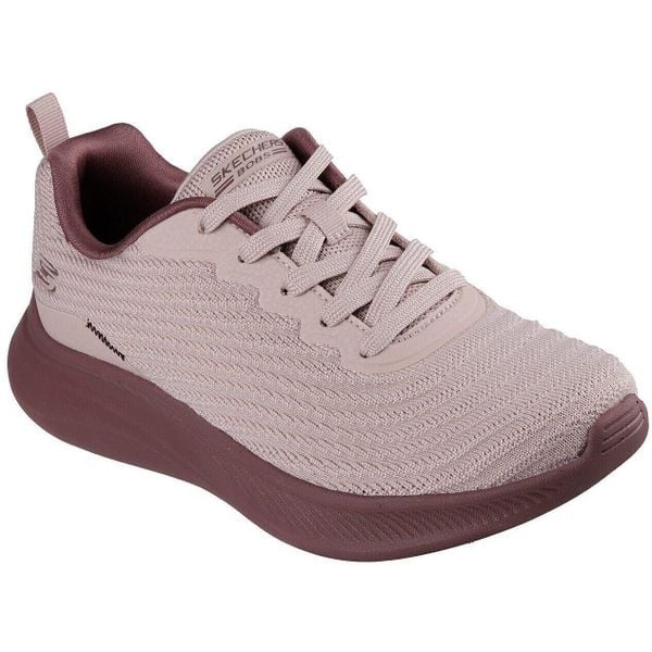 Buty sportowe damskie Skechers Bobs Moda Flex mellow Dawn. Fioletowe obuwie sportowe Skechers, z materiału, trekkingowe. Za 290.00 zł.