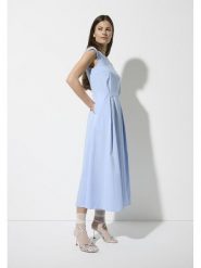 More & More Sukienka w kolorze błękitnym rozmiar: 42. Niebieskie sukienki More & More, bez wzorów, bez kołnierzyka, bez ramiączek, maxi. Za 243.84 zł.