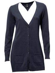 Heine Kardigan w kolorze granatowym rozmiar: 42. Niebieskie kardigany Heine, bez wzorów, z bawełny. Za 56.99 zł.