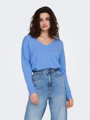 ONLY Sweter w kolorze niebieskim rozmiar: S. Niebieskie swetry Only, s, bez wzorów, bez ramiączek. Za 61.60 zł.
