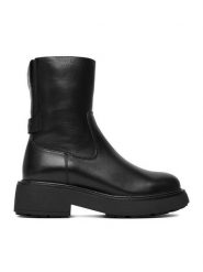 Gino Rossi Botki EO-LAURA-30308 Czarny. Czarne botki Gino Rossi, bez wzorów, ze skóry, bez obcasa, na płaskiej podeszwie, bez zapięcia. Za 449.99 zł.