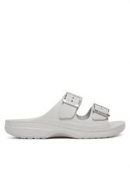 Crocs Klapki 213316 Biały. Białe klapki Crocs, bez wzorów, z tworzywa sztucznego, bez obcasa. Za 159.99 zł.