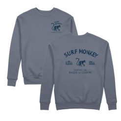 Bluza Save the Ocean – Okrągły dekolt / Dorosły (Ciemny Niebieski). Niebieskie bluzy SURF MONKEY, l, bez wzorów, z bawełny, bez kaptura. Za 309.95 zł.