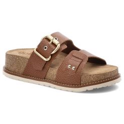 Brązowe Klapki Yokono Modne Obuwie Damskie. Brązowe klapki Yokono, bez wzorów, z materiału, bez obcasa. Za 299.00 zł.