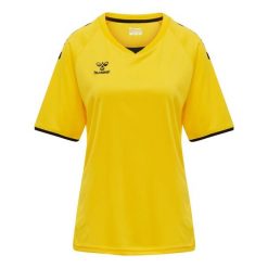 Koszulka damska Hummel hmlhmlCORE volley. Żółte bluzki Hummel, m, bez wzorów, sportowe, bez kołnierzyka, bez ramiączek. Za 136.50 zł.