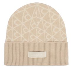 Czapka Calvin Klein. Brązowe czapki Calvin Klein, bez wzorów. Za 209.99 zł.