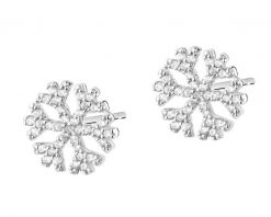 Kolczyki srebrne z cyrkoniami - śnieżynki. Szare kolczyki Apart, z cyrkonią, srebrne. Za 119.00 zł.