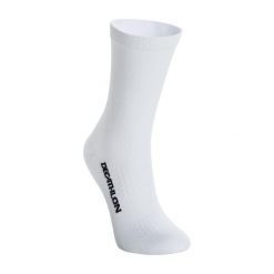 Skarpetki Rowerowe 900. Białe skarpety VAN RYSEL, bez wzorów, z elastanu. Za 39.99 zł.