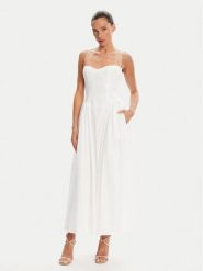 BARDOT Sukienka wieczorowa Estie 59786DB Biały Regular Fit. Białe sukienki Bardot, bez wzorów, z bawełny, wizytowe, bez kołnierzyka, bez ramiączek. Za 529.99 zł.