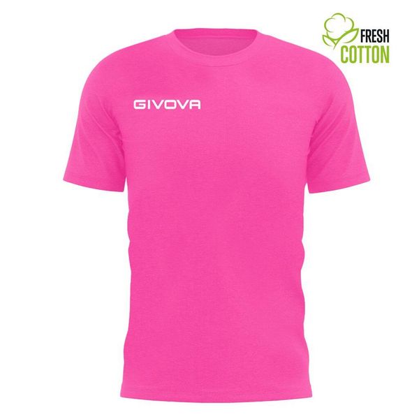 T-shirt Givova z Bawełny 2XL - Fuksja Fluo do Sportu i Codziennego Użytku. Czerwone bluzki Givova, xl, bez wzorów, z bawełny, bez kołnierzyka, bez ramiączek. Za 50.83 zł.
