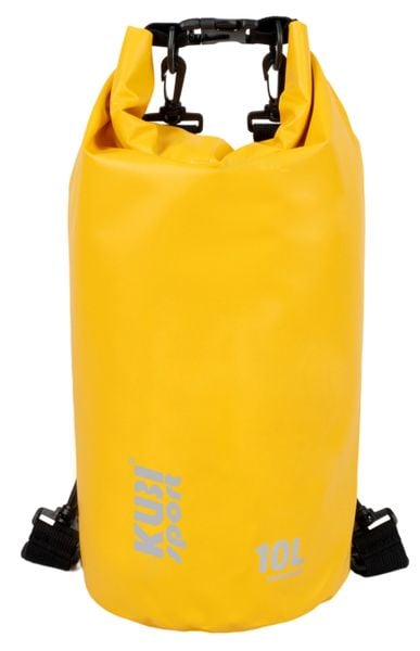 Wodoodporna torba na łódź 10 L. Żółte torby na ramię KUBISPORT, bez wzorów, z materiału, na ramię, bez dodatków. Za 32.00 zł.