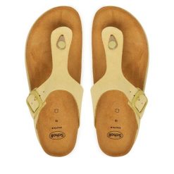 Japonki Scholl. Żółte klapki Scholl, bez wzorów, bez obcasa. Za 277.99 zł.
