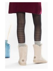 ISLAND BOOT Botki zimowe "Adeline" w kolorze kremowym rozmiar: 41. Brązowe botki Island Boot, na zimę, bez wzorów, z materiału, bez obcasa, bez zapięcia. Za 130.99 zł.