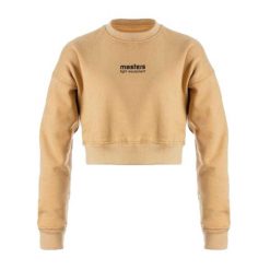 Bluza Damska Cropped. Brązowe bluzy MASTERS, l, bez wzorów, z bawełny, bez kaptura. Za 181.99 zł.