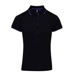 Damska Koszulka Polo Coolchecker W Kontrastowym Kolorze. Czarne koszulki polo PREMIER, s, bez wzorów, bez kołnierzyka, bez ramiączek. Za 96.99 zł.