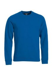 Clique Classic Roundneck bluza z okrągłym dekoltem unisex z kieszenią na zamek. Niebieskie bluzy CLIQUE, s, bez wzorów, z bawełny, bez kaptura. Za 189.41 zł.