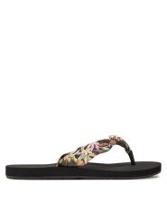 Roxy Japonki ARJL101175 Czarny. Czarne klapki Roxy, bez wzorów, z materiału, bez obcasa. Za 79.99 zł.