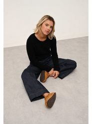 Just Cashmere Kaszmirowy sweter "Joyce" w kolorze czarnym rozmiar: L. Czarne swetry Just Cashmere, l, bez wzorów, z kaszmiru, bez ramiączek. Za 310.35 zł.