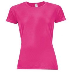 Koszulka Damska Sportowa Raglanowa. Czerwone koszulki sportowe SOL'S, bez wzorów, bez ramiączek, trekkingowe. Za 45.99 zł.
