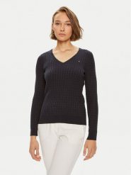 Tommy Hilfiger Sweter WW0WW40999 Granatowy Regular Fit. Niebieskie swetry TOMMY HILFIGER, xl, bez wzorów, z syntetyku, bez ramiączek. Za 319.99 zł.