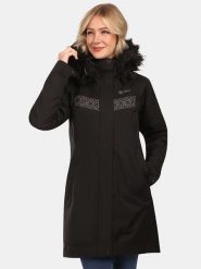 Kilpi Płaszcz zimowy "Peru" w kolorze czarnym rozmiar: 34. Czarne płaszcze Kilpi, na zimę, m, bez wzorów, z puchu, bez kaptura. Za 422.05 zł.