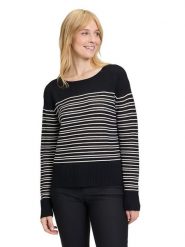 Betty Barclay Sweter w kolorze czarno-kremowym rozmiar: 36. Czarne swetry Betty Barclay, bez wzorów, ze splotem, bez ramiączek. Za 130.99 zł.