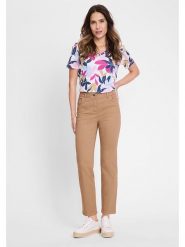 Olsen Dżinsy - Straight fit - w kolorze jasnobrązowym rozmiar: 38. Brązowe jeansy Olsen, bez wzorów, z podwyższonym stanem. Za 130.99 zł.