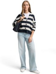TOM TAILOR Denim Kardigan w kolorze kremowo-granatowym rozmiar: L. Brązowe kardigany TOM TAILOR DENIM, l, bez wzorów, z denimu. Za 116.86 zł.
