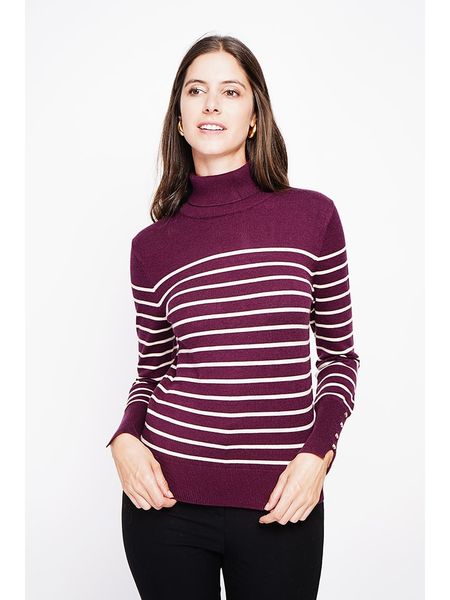 ASSUILI Golf w kolorze fioletowo-białym rozmiar: 36. Białe golfy Assuili, bez wzorów, bez ramiączek. Za 104.99 zł.