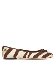 LAUREN RALPH LAUREN Baleriny Jayna 802974360001 Brązowy. Brązowe baleriny Lauren Ralph Lauren, bez wzorów, z materiału, bez obcasa. Za 549.99 zł.