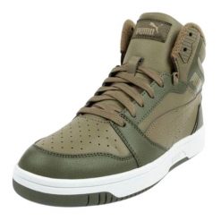 Buty Za Kostkę Ze Skóry Ekologicznej Womens/Ladies Rebound V6. Zielone trekkingi Puma, ze skóry ekologicznej, za kostkę, trekkingowe. Za 328.99 zł.