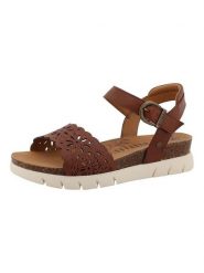 MUSTANG SHOES Sandały "Hendrike" w kolorze brązowym rozmiar: 36. Brązowe sandały MUSTANG SHOES, bez wzorów, klasyczne, z otwartym noskiem, bez obcasa, bez zapięcia. Za 173.99 zł.