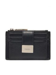 Calvin Klein Portfel damski Hardware Snap Top Zip Cardholder K60K612959 Czarny. Czarne portfele Calvin Klein, bez wzorów, ze skóry. Za 149.99 zł.