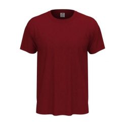 Klasyczna Koszulka Unisex Dla Dorosłych. Czerwone bluzki STEDMAN, bez wzorów, klasyczne, bez kołnierzyka, bez ramiączek. Za 38.99 zł.