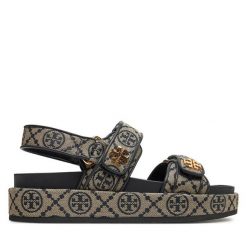 Sandały Tory Burch. Niebieskie sandały Tory Burch, bez wzorów, bez obcasa, na płaskiej podeszwie, bez zapięcia. Za 1,589.00 zł.