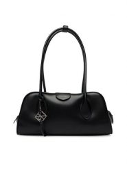 Calvin Klein Torebka Emblem Trio Shoulder Bag LV04F3369G Czarny. Czarne torebki klasyczne Calvin Klein, bez wzorów, ze skóry, bez dodatków. Za 649.99 zł.