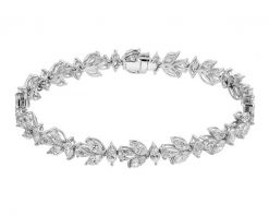 Bransoletka z białego złota z diamentami - 18 cm - 8,85 ct - próba 750. Białe bransoletki Apart, z diamentem, złote. Za 119,000.00 zł.