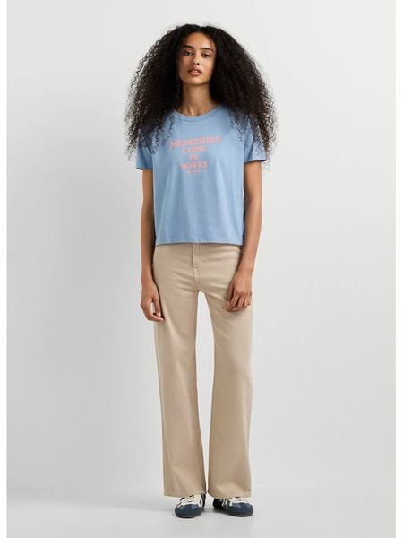Pepe Jeans Koszulka w kolorze błękitnym rozmiar: S. Niebieskie bluzki Pepe Jeans, s, bez wzorów, z bawełny, bez kołnierzyka, bez ramiączek. Za 104.95 zł.