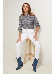 Fleur de Lin Bluzka w kolorze granatowym rozmiar: XXL. Niebieskie bluzki Fleur de Lin, xxl, bez wzorów, bez kołnierzyka, bez ramiączek. Za 109.26 zł.