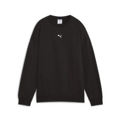 Damska bluza oversize z okrągłym dekoltem Essentials PUMA. Czarne bluzy Puma, l, bez wzorów, z bawełny, bez kaptura. Za 193.99 zł.