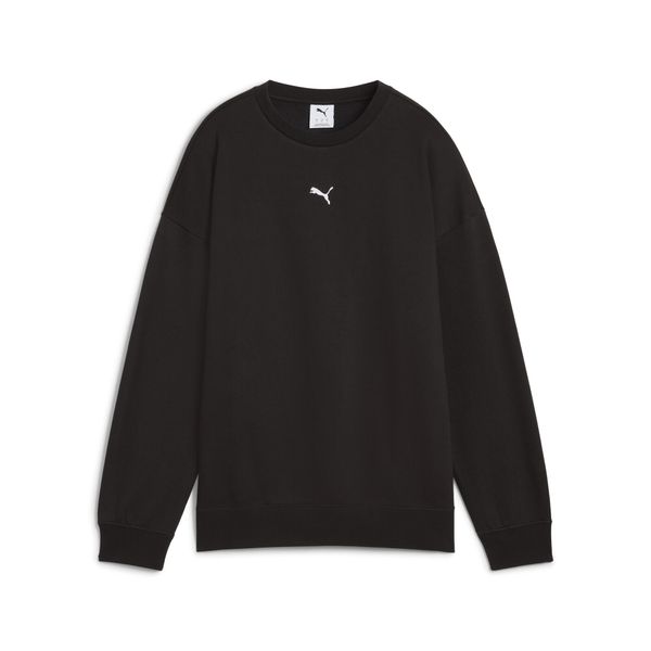 Damska bluza oversize z okrągłym dekoltem Essentials PUMA. Czarne bluzy Puma, xs, bez wzorów, z bawełny, bez kaptura. Za 158.25 zł.