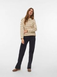 Vero Moda Sweter w kolorze beżowym rozmiar: XS. Brązowe swetry Vero Moda, xs, bez wzorów, bez ramiączek. Za 114.17 zł.