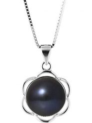 Pearl Addict Srebrny naszyjnik z zawieszką - dł. 42 cm rozmiar: onesize. Czarne naszyjniki Pearl Addict, z perłą, srebrne. Za 173.99 zł.