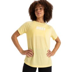 Koszulka techniczna dla Kobiety EVERYDAY FLOW. Żółte koszulki sportowe Roxy, bez wzorów, z materiału, bez ramiączek. W wyprzedaży za 76.99 zł.