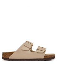 Birkenstock Klapki Arizona 1031510 Beżowy. Brązowe klapki Birkenstock, bez wzorów, z syntetyku, bez obcasa. Za 381.99 zł.
