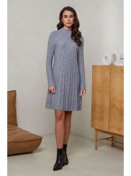 Soft Cashmere Sukienka dzianinowa w kolorze szarym rozmiar: 38/40. Szare sukienki Soft Cashmere, bez wzorów, z dzianiny, bez kołnierzyka, bez ramiączek, maxi. Za 104.99 zł.